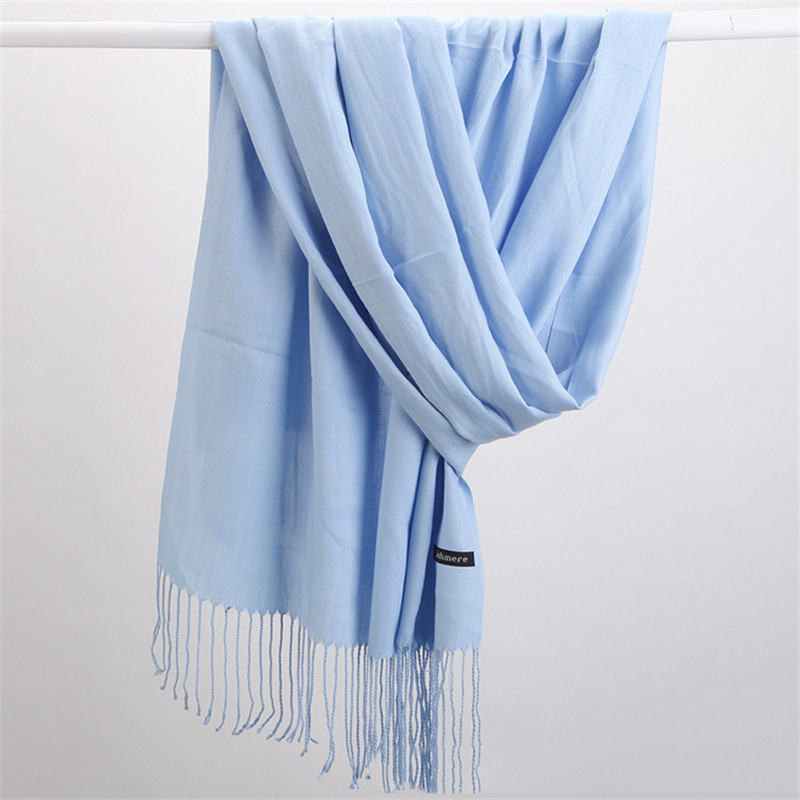 Fashion Solid Color 2023 Women - đánh giá và giá Cashmere Pashmina Wrap