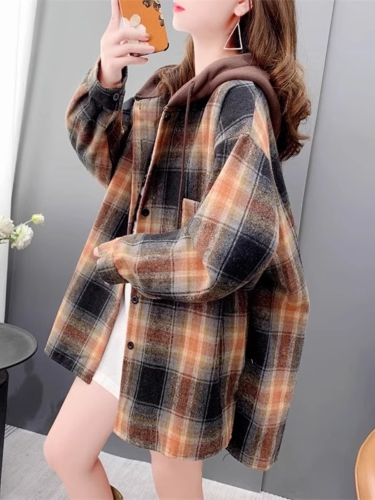 Women's Oversized Plaid Flanne - đánh giá và giá Flannel Shirt Lined