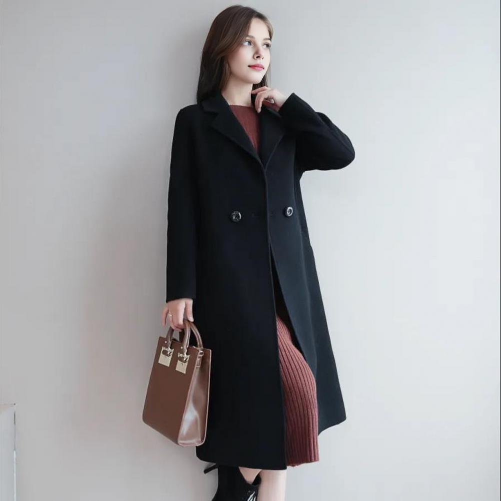 Women Wool Coat Solid Color Lo - đánh giá và giá Wool Coat Peacoat