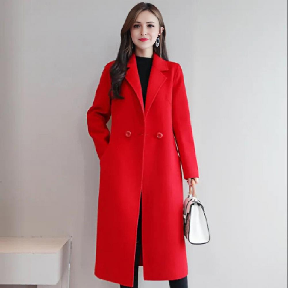 Women Wool Coat Solid Color Lo - đánh giá và giá Wool Coat Peacoat