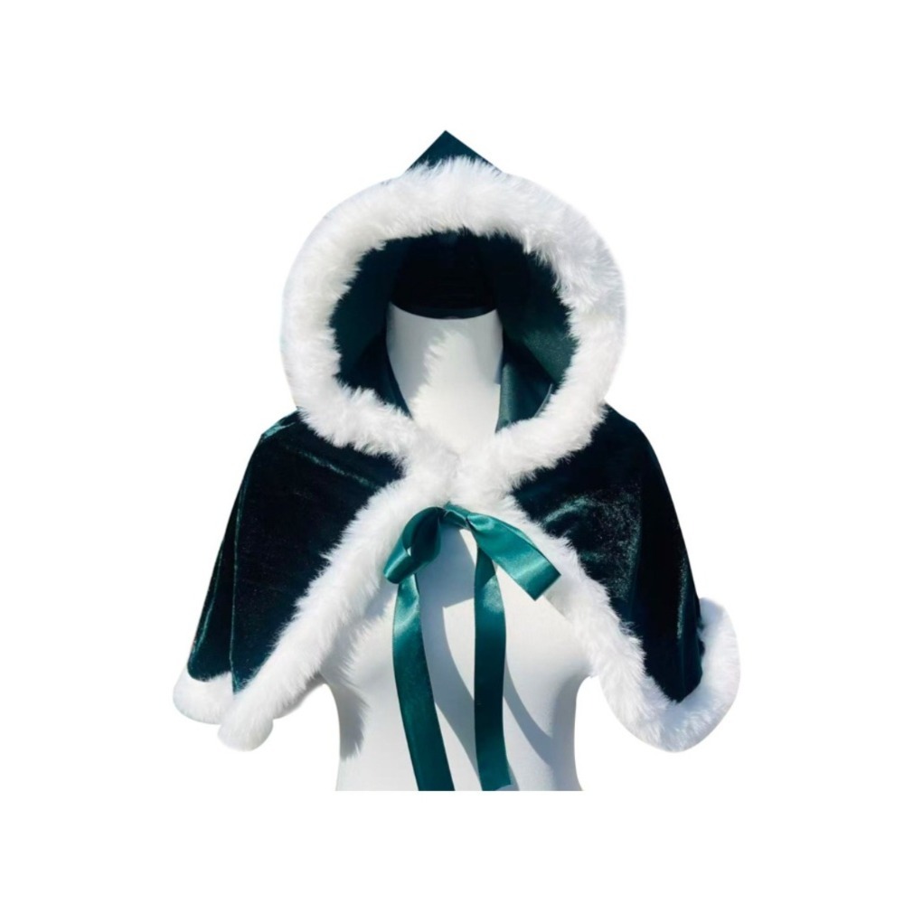 Women Christmas Velvet Hooded  - đánh giá và giá Shawl Wrap Winter